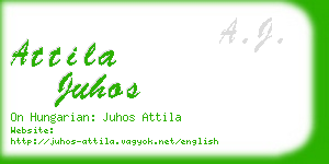 attila juhos business card